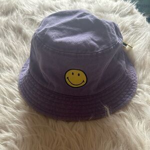 Smiley World x Urban Outfitters | NEW! Purple OG Smiley Patch Bucket Hat